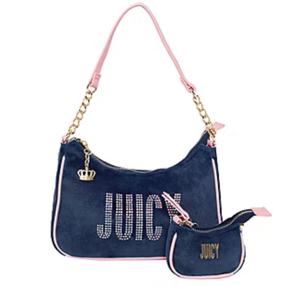 NWT Juicy By Juicy Couture Mini Me Velour Shoulder Bag